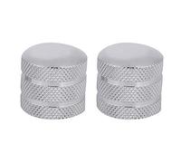 2 Uds Perilla de Cúpula de Guitarra de Metal Potenciómetro de Metal Plateado Perilla de Control de Tono de Volumen para bajo de Guitarra Eléctrica