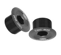 2 uds perno de brazo de manivela de bicicleta, pernos de fijación de brazo de manivela de bicicleta de montaña M20 cubierta de tapa de tornillo de juego de bielas de aleación de aluminio(M20 negro)