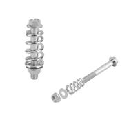 2 Uds Pernos del Colector de Escape, Kit de Pernos y Tuercas de Escape de Acero al Carbono Pernos de Escape Plateados Resortes Tuercas Juntas Pernos de Brida de Escape para Automóviles