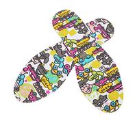 2 uds.Plantillas de zapatos de látex Plantillas de zapatos Almohadilla de zapatos transpirable Insertos de suela de zapatos para niños para niños(Cartoon Car)