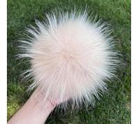 2 uds pompón de piel de zorro natural pompón de piel para sombrero gorros DIY pompón de piel para gorras bolsos accesorios para bufandas