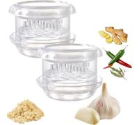 2 Uds Prensa Manual De Ajos, Trituradora De Ajos, Diseño Giratorio Sin Esfuerzo, Resistente Y Duradero For Cocinar En Casa Y Preparar Antes De Las Comidas