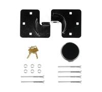 2 uds puertas traseras de camiones remolque cerradura externa conjunto candado con grillete contenedor Universal hebilla acero cerrojo y llaves(Black)