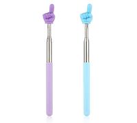 2 Uds Punteros Telescópico para Profesores, Puntero Telescópico para Profesores para Aula Presentación Pizarra Blanca Puntero Extensible para Profesores Altavoces (Azul, Morado)