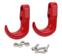 2 uds RC parachoques de Metal remolque gancho hoz auténtico rescate coche gancho para Axial SCX24 1/24 RC coches Material de hierro duradero 16x11mm (2)
