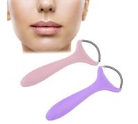 2 Uds Removedor de Vello Facial de Primavera para Mujer, Herramienta de Depilación Facial de Acero Inoxidable, Depiladora Facial Portátil para Labio Superior, Barbilla Y Mejillas