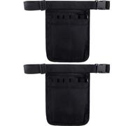 2 Uds. Riñonera de enfermera, bolsa de almacenamiento multifunción, cinturón de cinturón práctico Riñonera para mujeres y hombres, cinturón ajustable impermeable (negro)