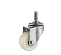 2 Uds Ruedas De Acero Inoxidable 304 Rueda De Nailon Rodamiento De Alta Carga Sin Óxido for Ambiente Húmedo Industrial(M10 Universal,2 inch)