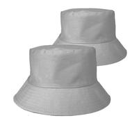 2 Uds Sombrero Con Forma De Cubo For Hombres Y Mujeres Al Aire Libre Plegable Gorra Pescador Portátil Para Hombre y Mujer(Grey)
