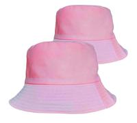 2 Uds Sombrero Con Forma De Cubo For Hombres Y Mujeres Al Aire Libre Plegable Gorra Pescador Portátil Para Hombre y Mujer(Pink)
