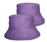 2 Uds Sombrero Con Forma De Cubo For Hombres Y Mujeres Al Aire Libre Plegable Gorra Pescador Portátil Para Hombre y Mujer(Purple)