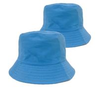 2 Uds Sombrero Con Forma De Cubo For Hombres Y Mujeres Al Aire Libre Plegable Gorra Pescador Portátil Para Hombre y Mujer(Light Blue)