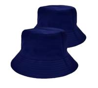 2 Uds Sombrero Con Forma De Cubo For Hombres Y Mujeres Al Aire Libre Plegable Gorra Pescador Portátil Para Hombre y Mujer(Deep Blue)