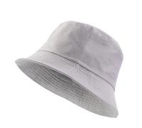 2 uds, sombrero de cubo plegable sólido Unisex, protección solar for exteriores, for el sol, gorra pescador playa al aire libre Para Hombre y Mujer(Light Grey)