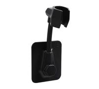 2 uds soporte de cabezal de ducha de 360 grados soporte de ducha de baño ajustable for soporte de riel de ducha de baño cabezal de soporte se adhiere fuertemente a la pared Para Baño(Black)