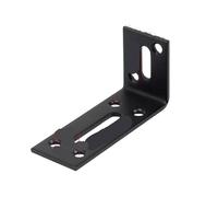 2 uds soporte resistente triangular de hierro pared ajustable estante mesa 81 120mm 180mm esquina para Estantes(Black,81 * 30 * 40mm)