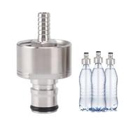 2 Uds Tapa de Carbonatación de Acero Inoxidable Tapa de Acoplamiento de CO2 para Llenado de Botellas de PET de Carbonatación Forzada para Bloqueo de Bola de Cerveza de Soda