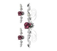 2 uds tatuaje temporal a prueba de agua pegatina flor Rosa Flash mariposa encaje señora arte corporal tatuaje for brazo(Red blue)