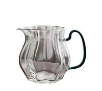 2 uds taza de café Latte Art, juego té, accesorio, jarra, pequeña, tazas espuma leche y, transparente creativo Para Hogares Y Cafeterías(Green Handle)