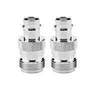 2 uds Tipo N Hembra a BNC Hembra Conector RF Adaptador Coaxial convertidor de Prueba para conexión RF 2 Conectores 50Ω 0-6Ghz 47g