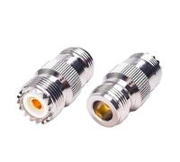 2 uds Tipo N Hembra a UHF SO239 PL-259 Adaptador Hembra Conector Coaxial RF
