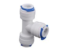 2 uds tipo T acuario de ósmosis inversa ajuste rápido 1/3/8 OD manguera igual conexión Tee RO conector de acoplamiento de tubería de agua ERBER (Color : A)