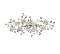 2 uds tocado de boda flor pinzas for el cabello nupcial accesorios for el cabello de perlas for mujer Tiaras de fiesta joyería Para Boda Fiesta Velada(Silver)