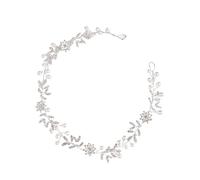 2 uds tocado de novia, diademas flores for, joyería for el cabello perlas, accesorios for boda, pieza for for graduación Para Mujeres(Silver)