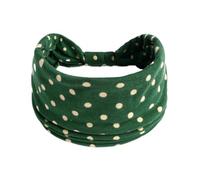 2 uds turbantes con nudo Yoga envoltura elástica for la cabeza diadema for mujer diademas anchas accesorios de bandas for el cabello Para Mujer(Green)