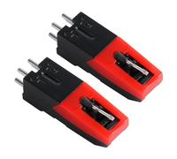 2 Uds Universal Cartucho para Tocadiscos, Aguja de Diamante Tocadiscos Aguja para Tocadiscos Aguja de Repuesto para LP Fonógrafo, Victrola, ION, Crosley