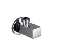 2 uds válvula de ángulo grifo G1/2 latón cromado accesorios baño Para BañO(Silver)