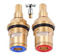 2 uds válvula de grifo de repuesto G1/2 válvula de grifo con arandelas válvulas de para cocina baño de ducha para el hogar