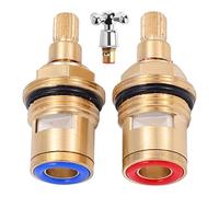 2 uds válvula de grifo de repuesto G1/2 válvulas de grifo con arandelas para cocina baño de ducha mezclador piezas de reparación