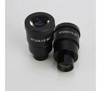2 uds WF10X WF20X WF15X WF25X Ocular de Punto Alto for microscopio estéreo, Piezas o Accesorios for microscopio Ocular(2PC WF20X 12mm)