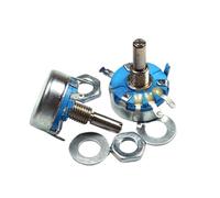 2 uds WH5-1A 10k 100K 47K 22K 4,7 K 1M 470K 220K 470R 1K ohm potenciómetro de carbono cónico giratorio de eje redondo de 3 terminales(4.7K Ohm)