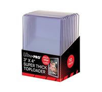 Ultra Pro Cargadores Superiores de 3 x 4 Pulgadas súper Gruesos 180PT (10 Unidades), Accesorios, Transparente, 3 x 4 Inch