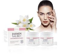 2 ungüentos de jazmín para ojos, 100 g, ungüento de jazmín activo Plus de ojeras, fatiga ocular e hinchazón, así como párpados caídos, cuidado de los ojos para mujeres y hombres (2)