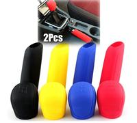 2 unid/set CarAuto Manual de silicona palanca de cambios perilla cubierta freno de mano cubiertas de freno de mano funda protectora de piel estilo de coche