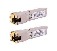 2 unidades 1000BASE-T Gigabit SFP a RJ45 - Transceptor modular Ethernet para Cisco, Meraki, Ubiquiti, D/TP Link, Netgear, 1.25G SFP-T CAT5E / CAT6 hasta 100 m Mikrotik S-RJ01