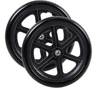 2 Unidades 16 pulgadas Ruedas Traseras para Silla de Ruedas Accesorio 16x1.75, Neumático de Goma de Sólido con Rodamientos 12mm para Sillas de Ruedas Manuale(Zwart)