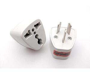 2 Unidades. Adaptador de Enchufe Tipo I para Australia, Argentina, Nueva Zelanda y Parte de China. Sello de Calidad CEE.