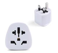 (2 unidades) Adaptador universal a enchufe británico (p. ej., Estados Unidos, China, Alemania, Suiza, Canadá, México, Tailandia, Jamaica, Brasil, etc.), enchufe de viaje, adaptador de enchufe