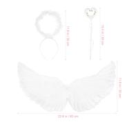 2 Unidades Alas De Ángel Pelo Con Varita Mágica Para Niños