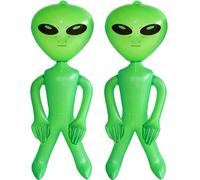 2 Unidades Alien Inflable Grande,85 cm Alien Hinchable Verde,Decoración de Globos Aliens para Carnaval,Decoraciones para Fiestas de Cumpleaños Aliens Carnaval Halloween