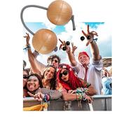 2 unidades Aslatua Authentic Rhythm African Shaker, Kashaka Musical Single Hand Percussion Instruments Kashaka Instrument, for Beginners, Music Therapy, Lessons, and Meditation Practices (Birch)