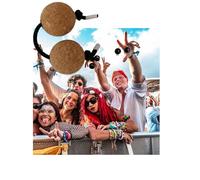 2 unidades Aslatua Authentic Rhythm African Shaker, Kashaka Musical Single Hand Percussion Instruments Kashaka Instrument, for Beginners, Music Therapy, Lessons, and Meditation Practices (Cork)