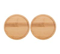 2 Unidades Bandejas Madera Redondas Para Servir