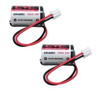 (2 unidades) Batería 1/2AA ER14250 3.6V1200mAh Batería de litio con enchufe Compatible con EVE ER14250 1/2AA LS14250