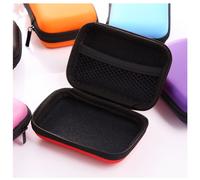 2 Unidades Bolsa Multiusos Para Auriculares Y Cables USB, Estuche Eva Rojo