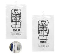 2 unidades,Bolsas de almacenamiento al vacío para colgar, bolsas de vacío para ahorro de espacio, mudanza y viaje, incluyendo doble cierre de cremallera y válvula turbo de triple sello